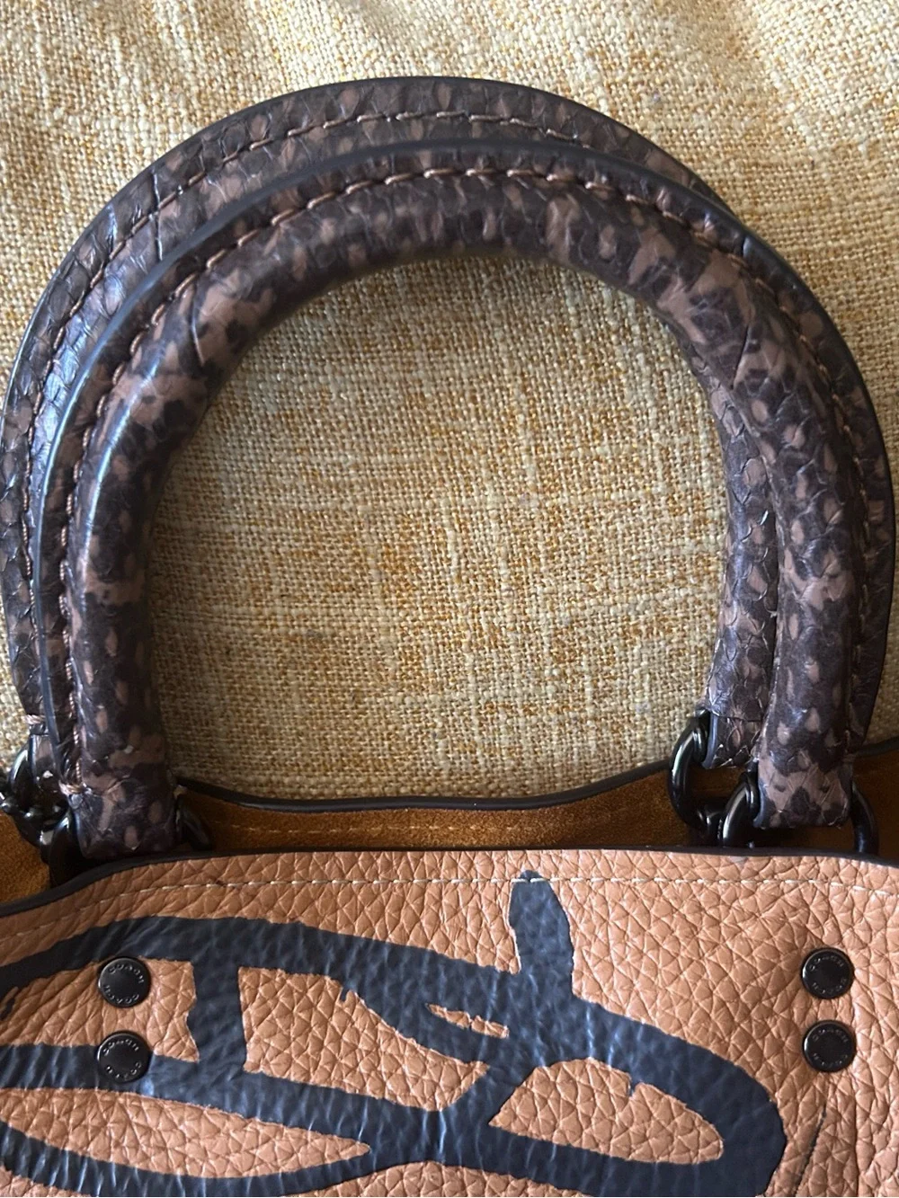 RARE Coach X Jean Michel Basquiat Rogue 39 Snakeskin 6884